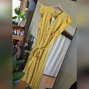 a new day Yellow Ruffle Midi Dress